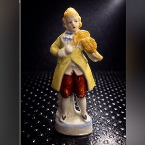 Colonial Figurine Playing Violin - Ceramic